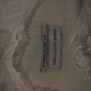 White fringe tank top